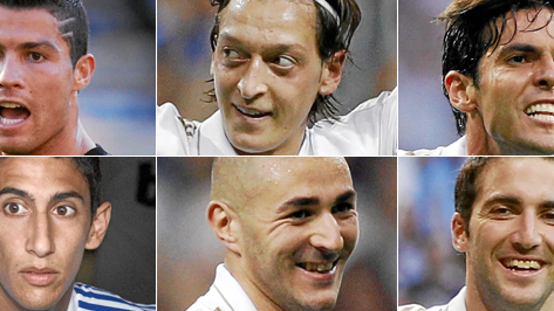 Cristiano, Özil, Kaká, Di María, Benzema e Higuaín