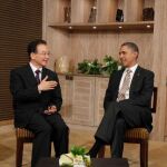 Obama y Wen Jiabao durante su encuentro