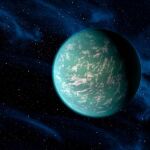 Imagen facilitada por la NASA del sistema planetario Kepler-22