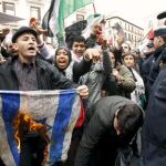 Una marcha no autorizada pro Palestina toma el centro de Madrid