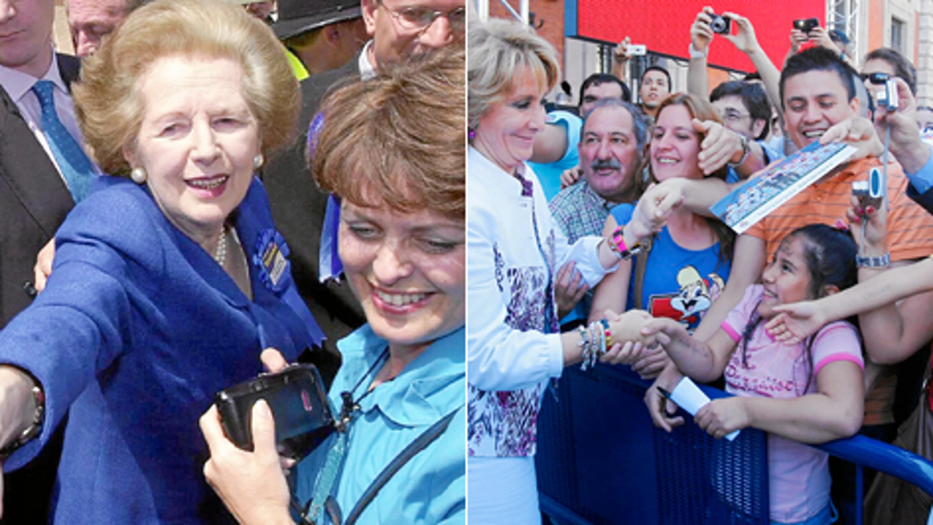 Se ha comparado a Aguirre con Thatcher como líder de gran fuerza. La presidenta ha tenido siempre enorme tirón popular
