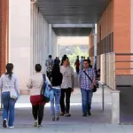 Alumnos de la Universidad de Valladolid, en el Campus Miguel Delibes