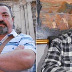 El presidente de Amuvite, Chema Morales y el delegado en Murcia de la Asociación de Víctmas del Terrorismo (AVT), Alejando Urteaga, en imágenes de archivo
