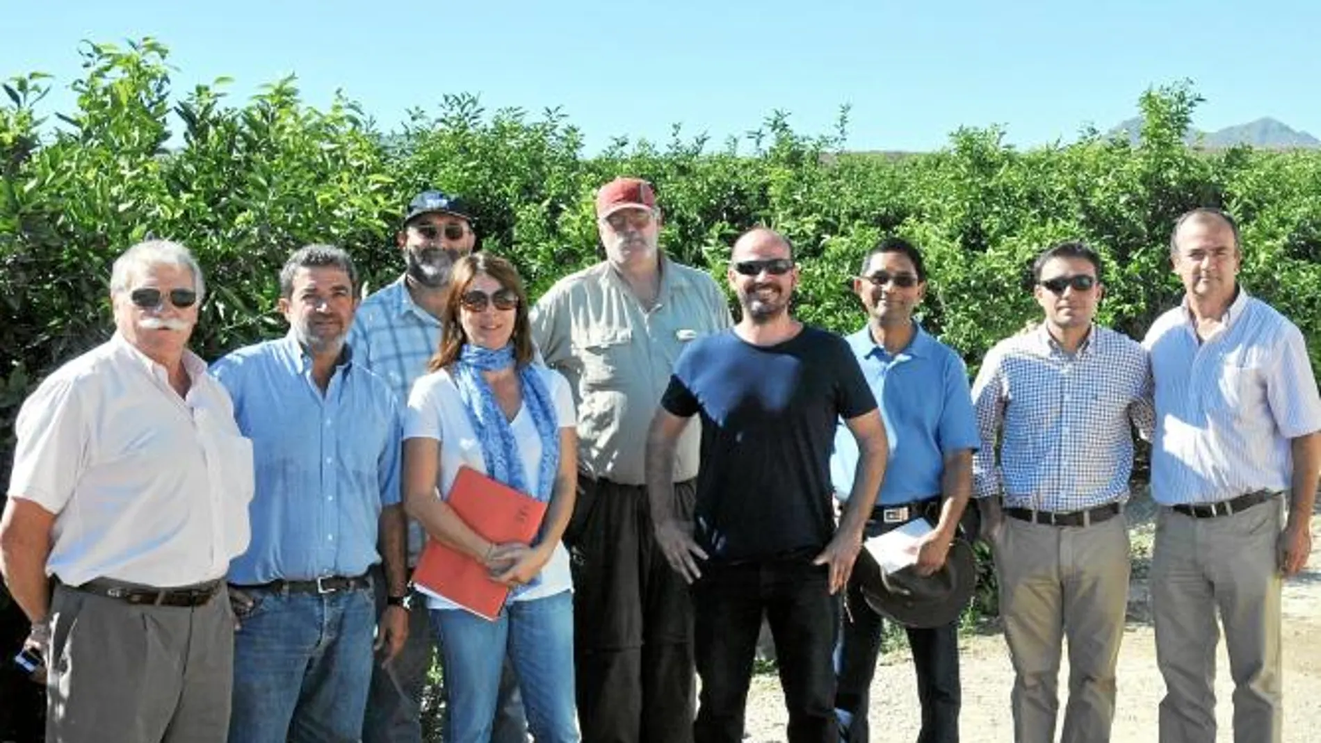 Técnicos americanos, acompañados por los de las administraciones autonómica y estatal, en su visita a la Región