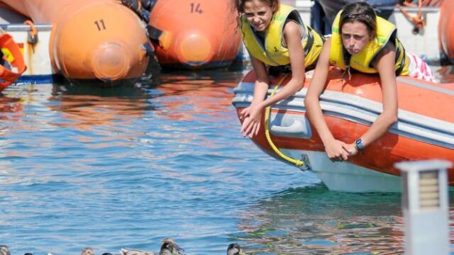Victoria Federica durante las clases de vela en Palma de Mallorca