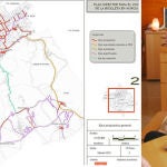 Mapa de los carriles bici existentes en Murcia, y la concejal de Medio Ambiente, Adela Martínez Cachás