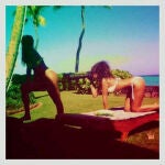 Rihanna se suelta la melena en sus vacaciones
