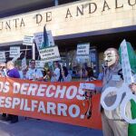 Protesta sindical contra la reordenación del sector público de la Junta de Andalucía