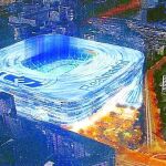 Recreación del futuro estadio, que contará con una cubierta arquitectónica