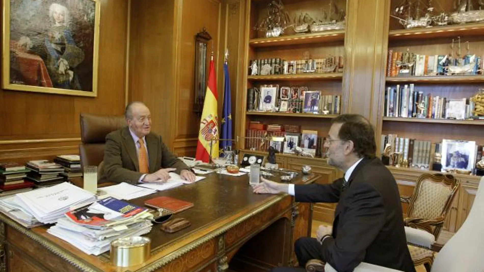 Don Juan Carlos se reúne con Rajoy siete horas después de recibir el alta