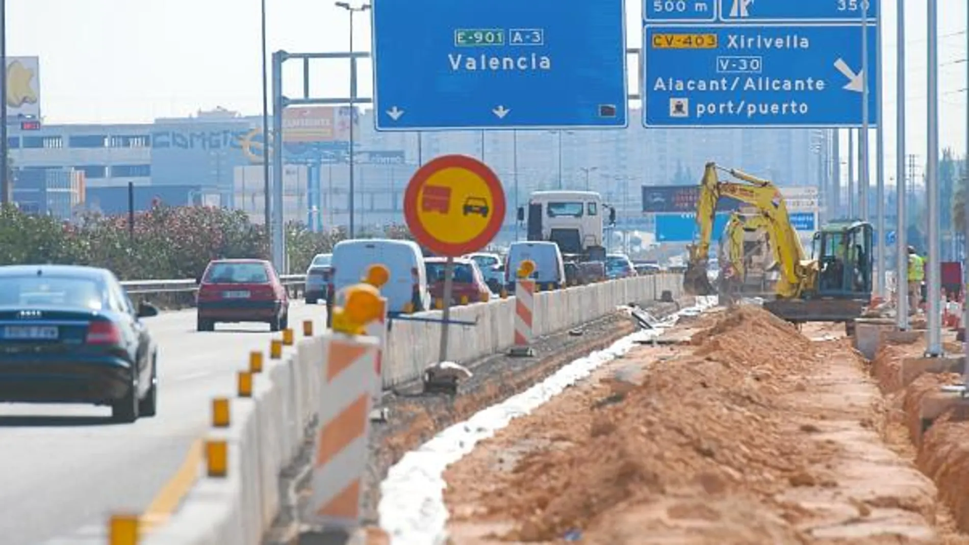 Las obras en marcha en la Comunitat casi se pueden contar con los dedos de la mano