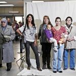Conchi Márquez, Sonia Vega, Verónica Da Silva, con sus hijos Adrián y Aitana; Soledad Velilla y María Teresa Valdés