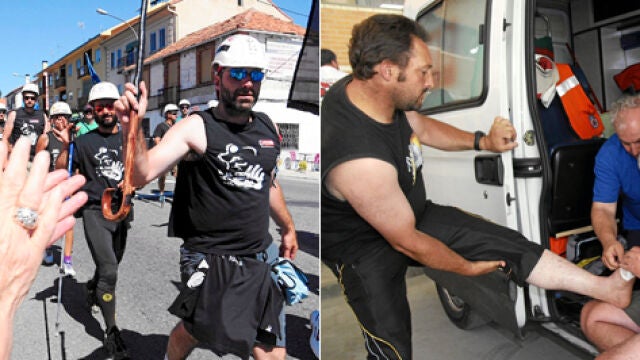 Los mineros cogen fuerzas a los pies de Guadarrama en su camino hacia Madrid