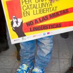 Durante la pasada legislatura, PP y Ciutadans se manifestaron junto a comerciantes sancionados contra las multas lingüísticas