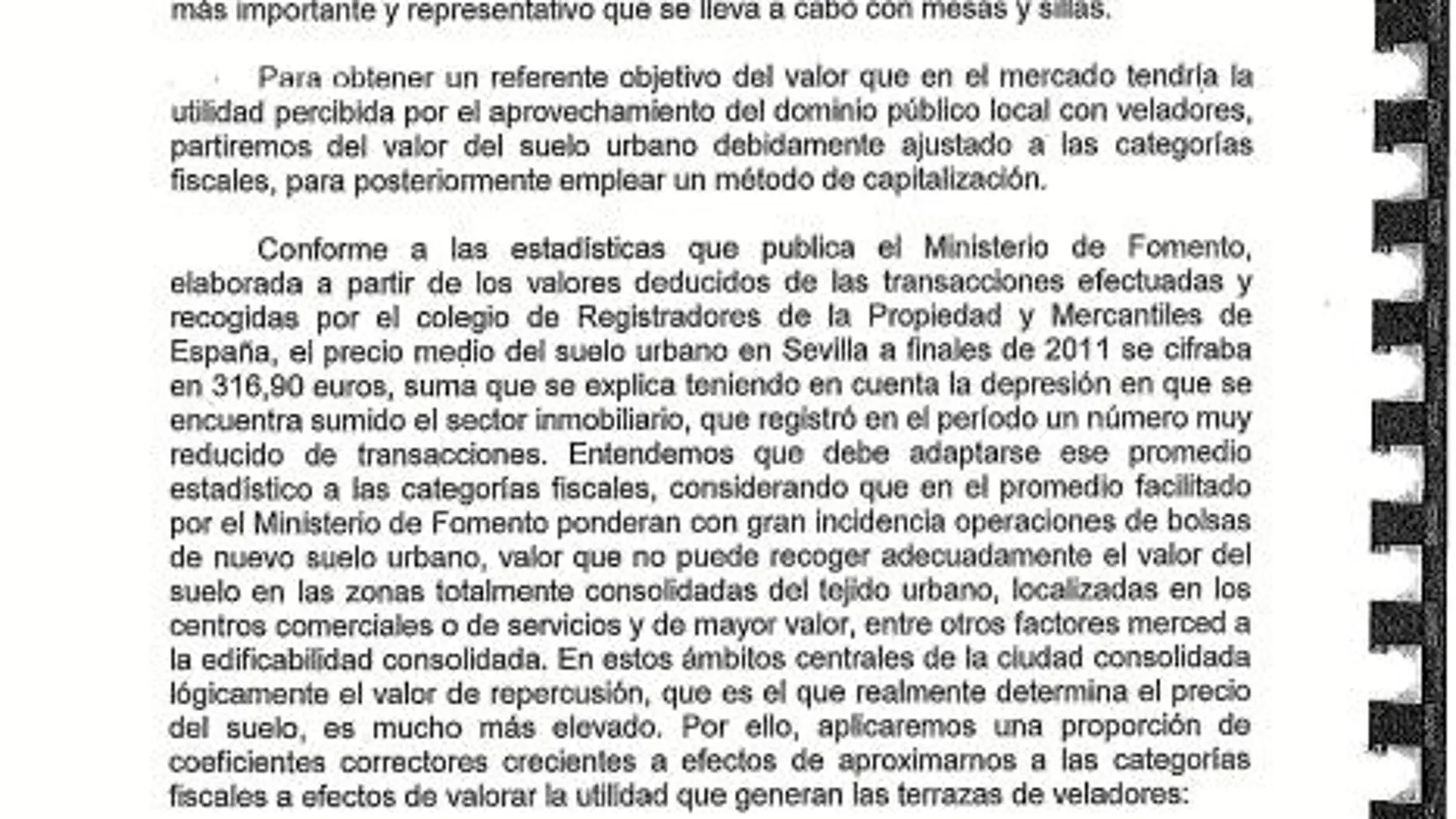 Extractos del documento con la articulación de las nuevas ordenanzas fiscales para 2013