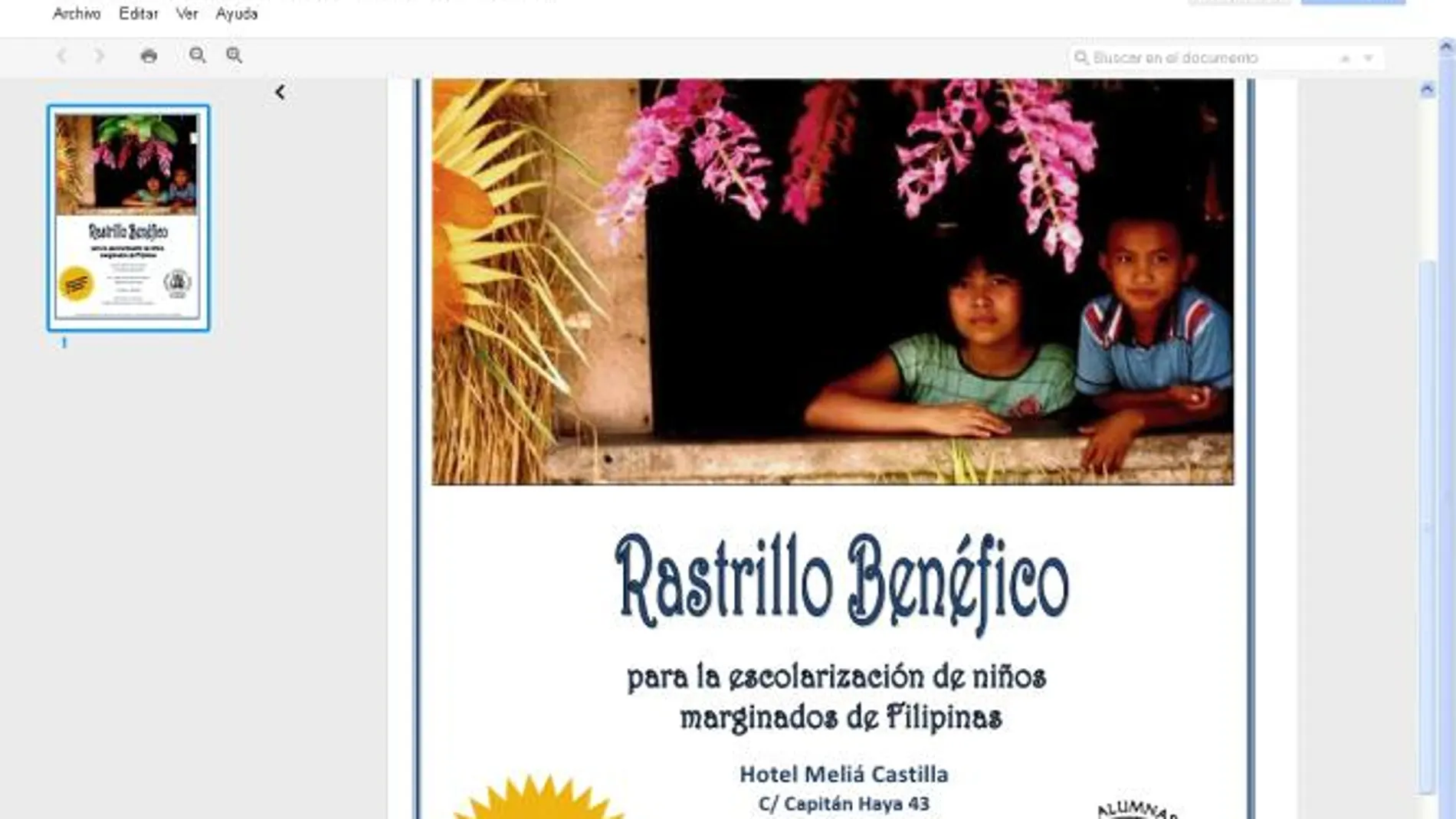 Rastrillo de la Asociación de Antiguas Alumnas de la Asunción de Filipinas en España (AAAF)