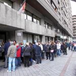 Cola en Valladolid para cobrar la Renta Garantizada de Ciudadanía