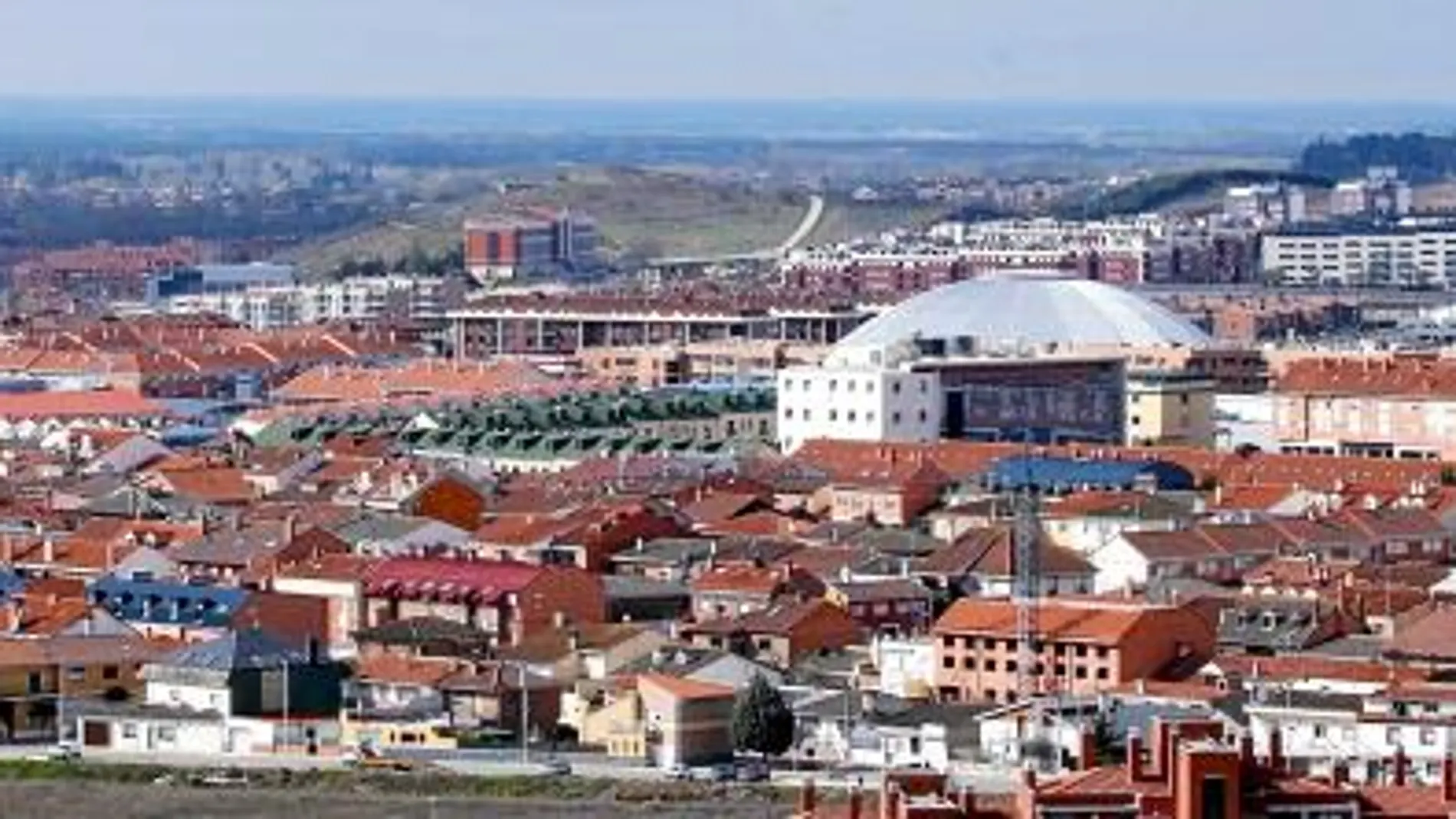 Vista del alfoz suroeste de Valladolid. En la imagen, la localidad de La Flecha