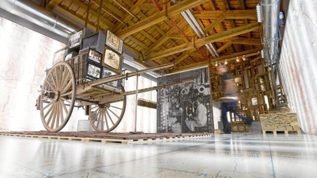 En la imagen, una de las piezas expuestas en la sala de secano y montaña sobre el paso del tiempo