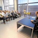 Constantino Sotoca, durante el acto de reconocimiento a los estudiantes y sus coordinadores