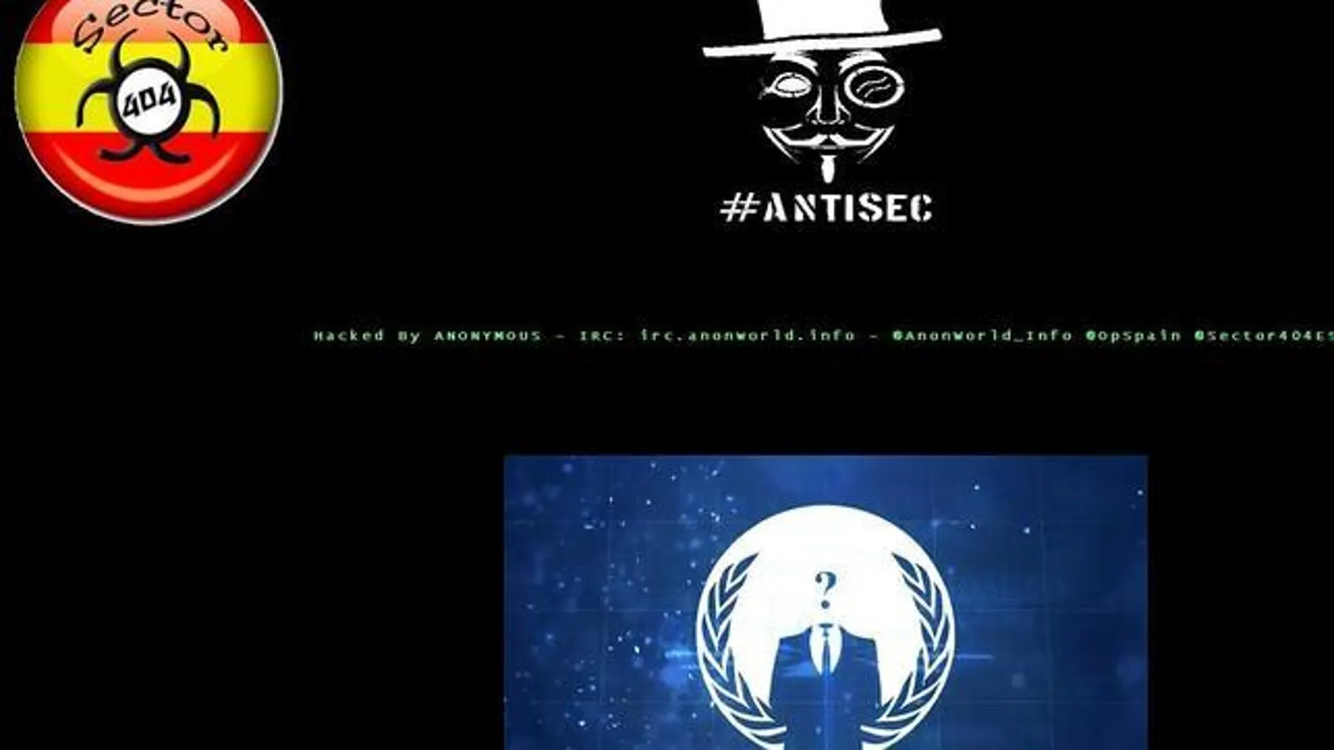 Anonymous hackea la página del PP de un pueblo gallego