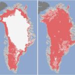 Groenlandia perdió casi toda su capa de hielo durante unos días en julio