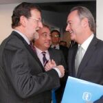 El presidente del Gobierno, Mariano Rajoy, y el de la Comunitat, Alberto Fabra