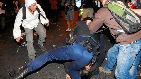 Las marchas del 25-S acabaron en batalla