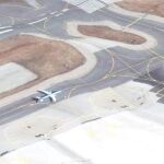Imagen del aeropuerto de Toronto, con las pistas "ligeramente"onduladas