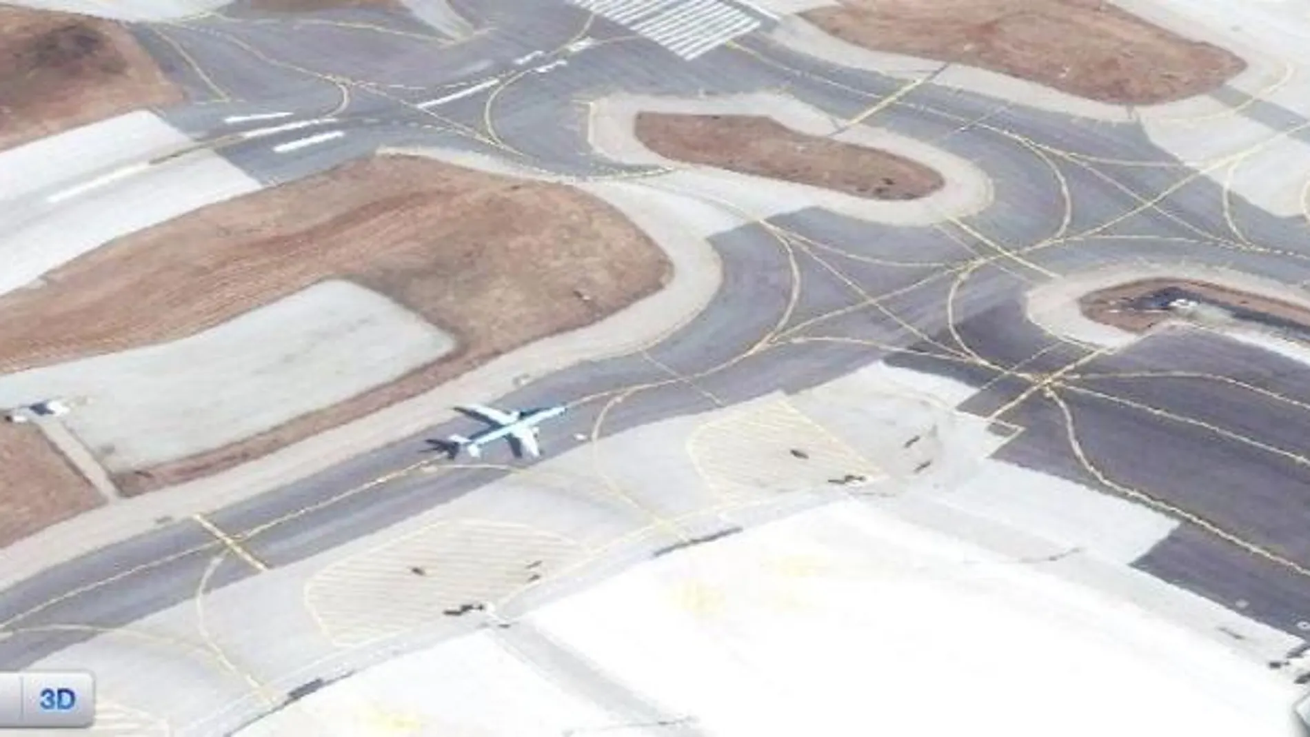 Imagen del aeropuerto de Toronto, con las pistas "ligeramente"onduladas