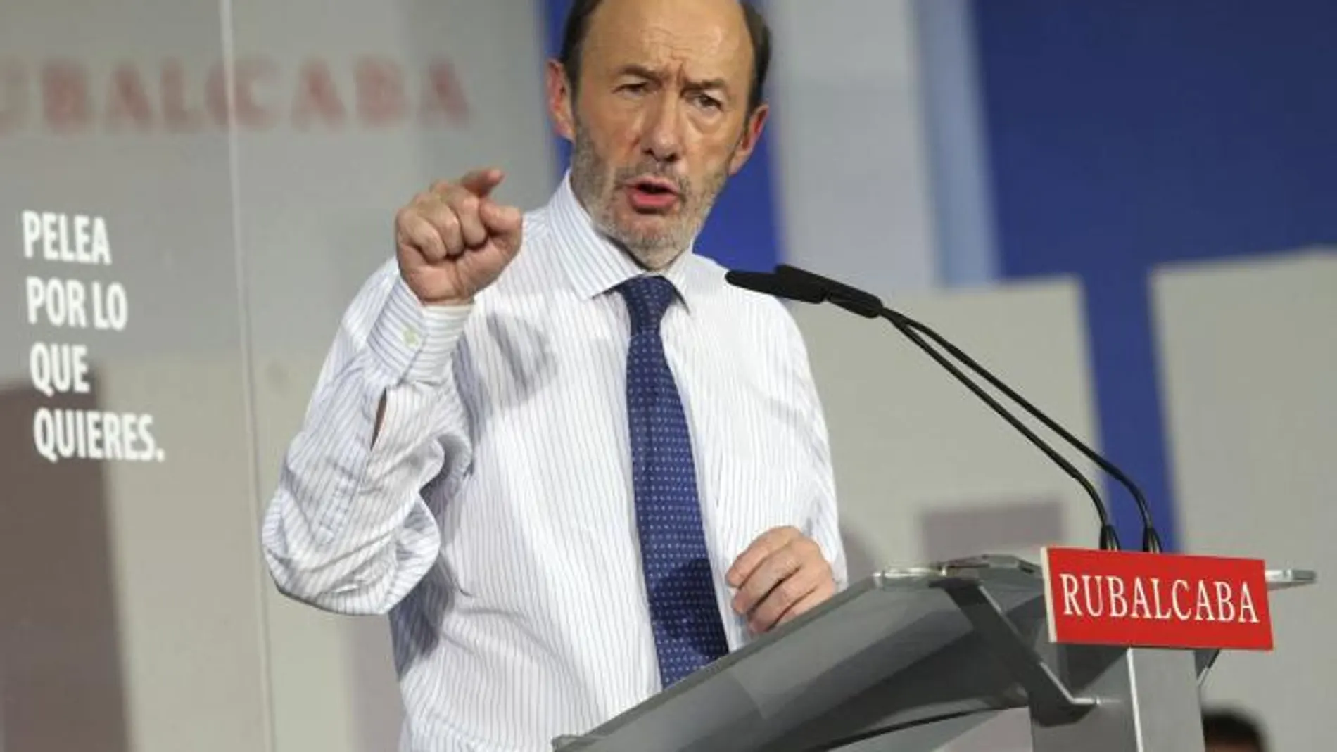 El candidato del PSOE a la presidencia del Gobierno, Alfredo Pérez Rubalcaba