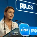 Cospedal comparece ante los medios tras la reunión del Comité de Dirección del PP