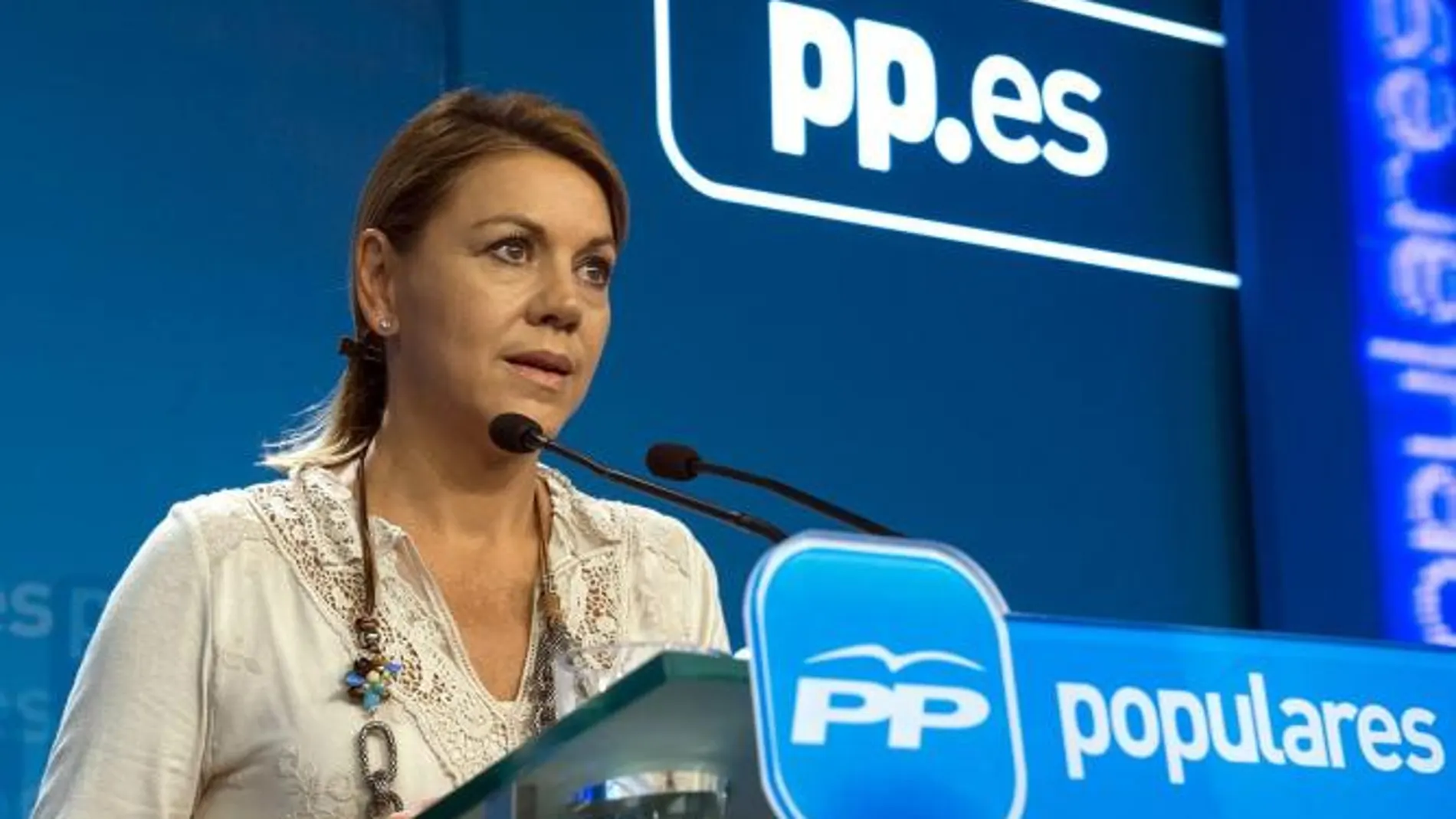 Cospedal comparece ante los medios tras la reunión del Comité de Dirección del PP