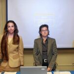 uan Ignacio Fernández, fiscal de Menores de Valladolid; Ángeles Velasco, letrada del CGPJ; y la psicóloga María Antonia Tejedor, antes de la mesa redonda