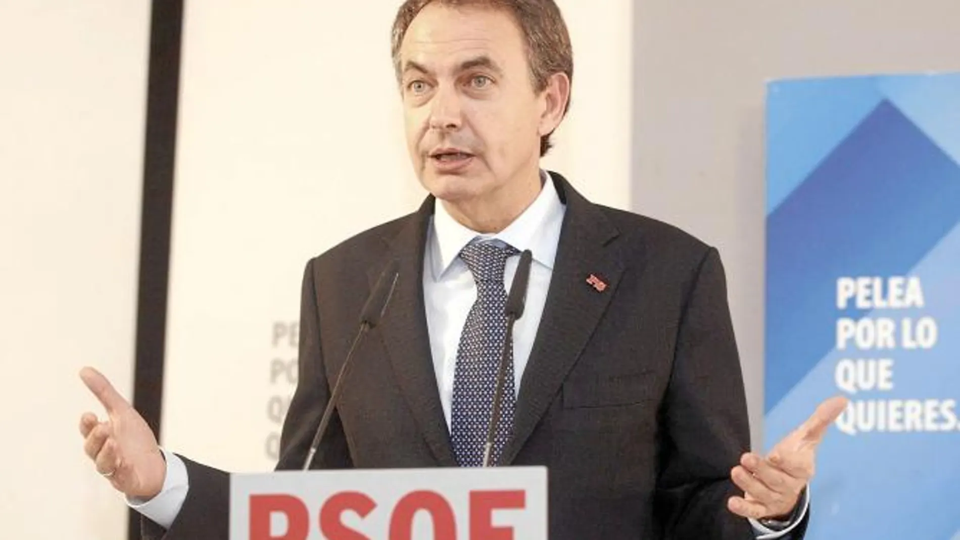 José Luis Rodríguez Zapatero, ayer, en un mitin en Soria