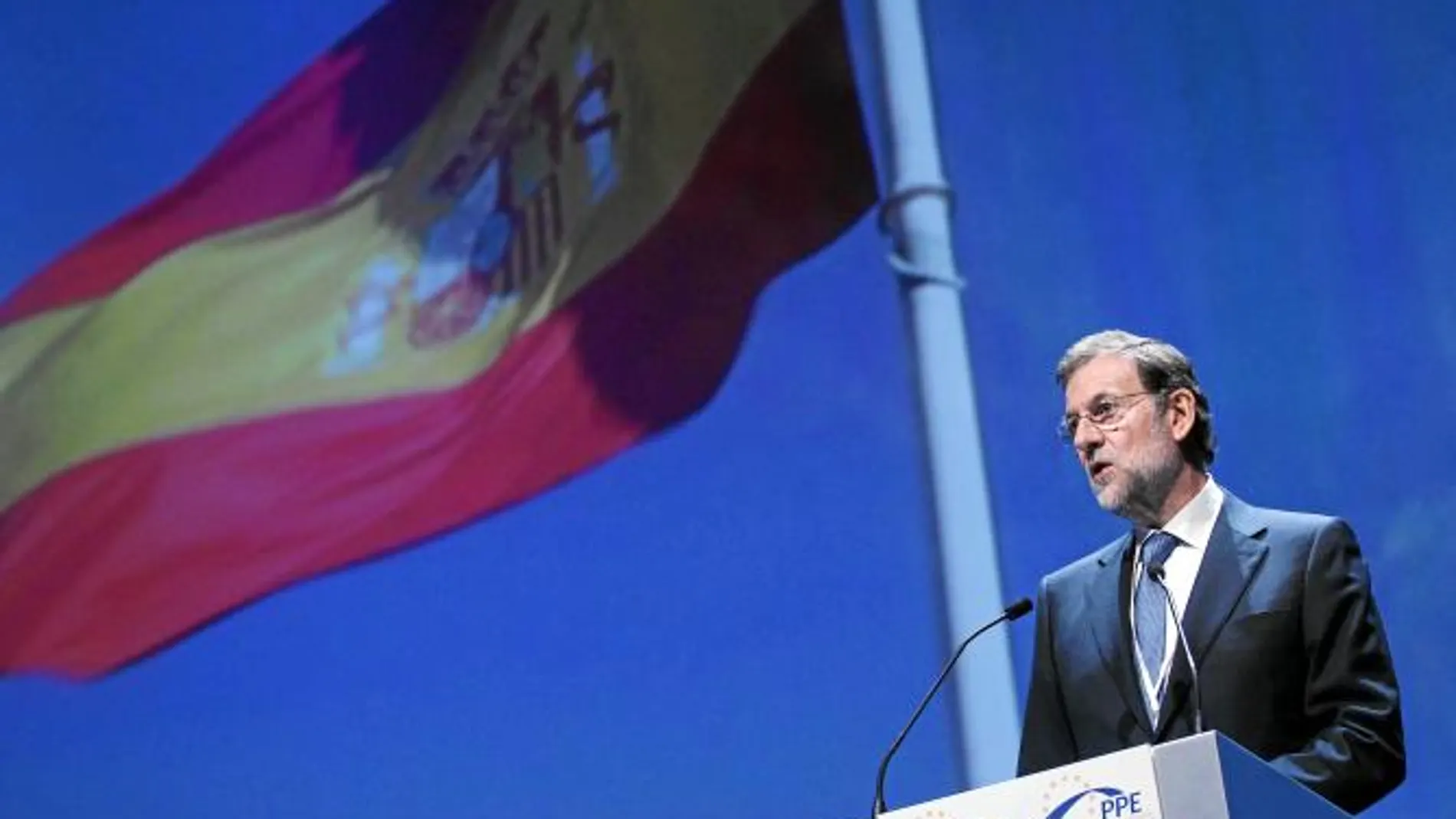 Mariano Rajoy durante su discurso en Marsella