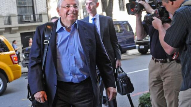 El comisionado de la NBA, David Stern, en Nueva York
