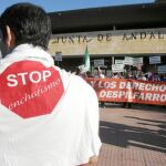 Los empleados públicos de la Junta han protagonizado reiteradas protestas y manifestaciones contra la que consideran «ley del enchufismo»