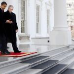 Obama llega al Capitolio para su investidura como presidente