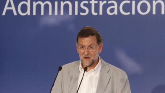 Rajoy, durante su intervención hoy en el acto de Zaragoza