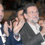 Mariano Rajoy y José Ramón Bauzá, ayer en Inca