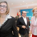 Los candidatos del PP de Palencia, Martín, Armisen y Celinda Sánchez