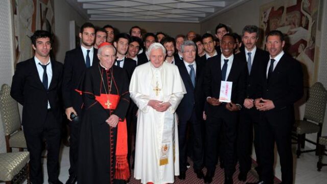Y el Papa bendijo al Atlético