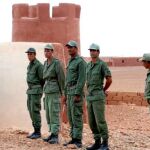 Fuerzas de seguridad marroquíes desplegadas en la frontera con Argelia en una imagen de archivo