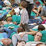 Profesores, padres y alumnos se manifestaron ayer en la Puerta del Sol