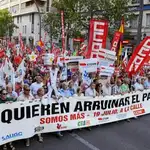  Miles de manifestantes protestan contra las reformas del Gobierno