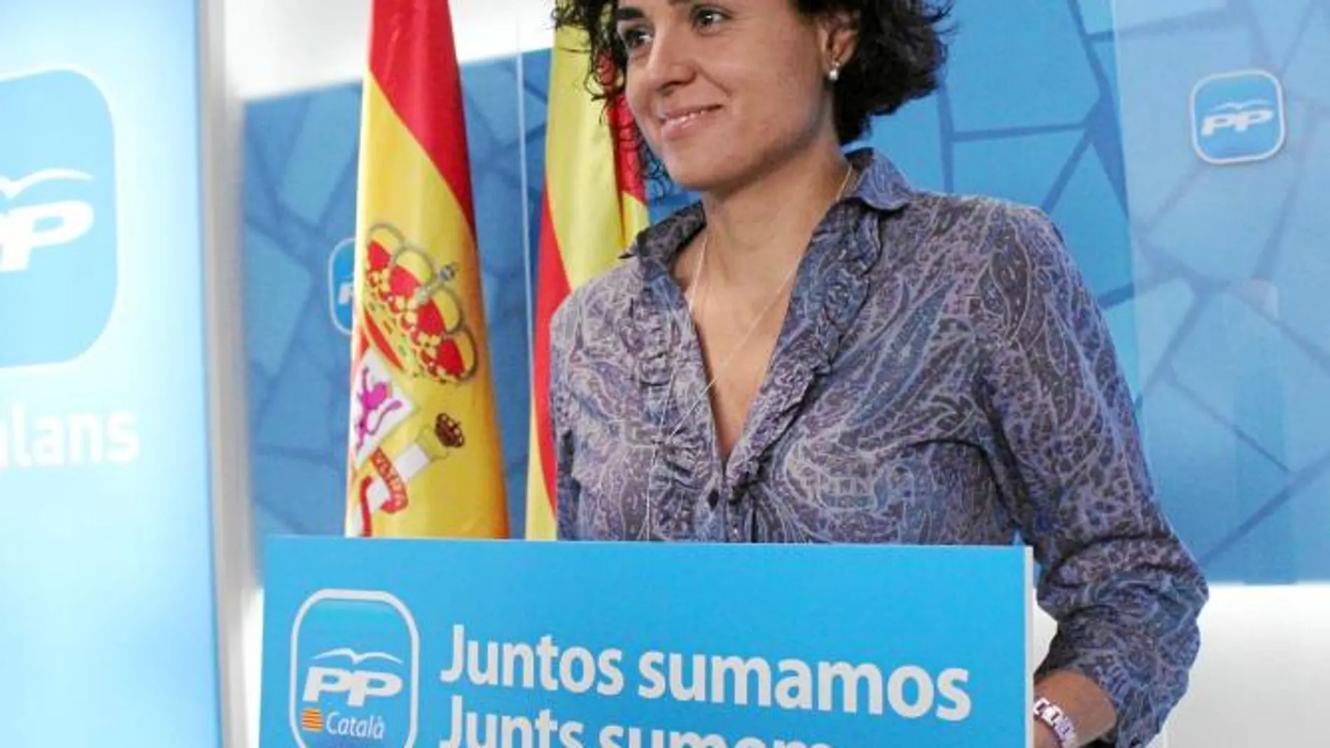 La coordinadora de la campaña del PP, Dolors Montserrat