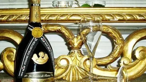 Botella de champán rescatada del Titanic