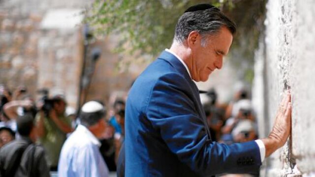 Romney de campaña en Israel
