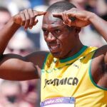 Usain Bolt logró una discreta marca de 10,09, aunque entró andando